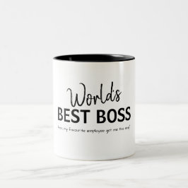 Die beste Boss-Funny-Boss-Tasse der Welt Zweifarbige Tasse