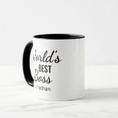 Die beste Boss-Tasse der personalisierten Black Wo Tasse (Vorderseite Links)