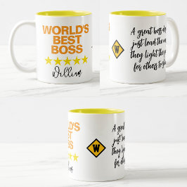 Die beste Boss-Tasse der Welt | Individuelle Name  Zweifarbige Tasse