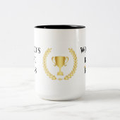 Die beste Boss-Tasse der Welt mit Crown and Trophy Zweifarbige Tasse (Mittel)