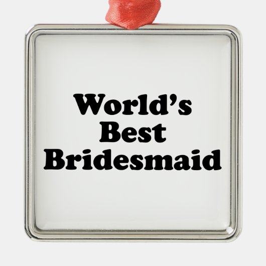 Die beste Brautjungfer der Welt Silbernes Ornament (Vorne)