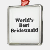 Die beste Brautjungfer der Welt Silbernes Ornament (Links)