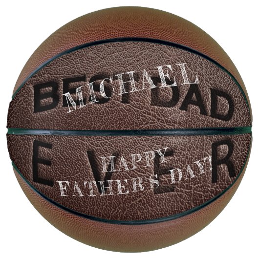 Die beste Briefmarke von Papa und Braunleder Basketball (Vorderseite)
