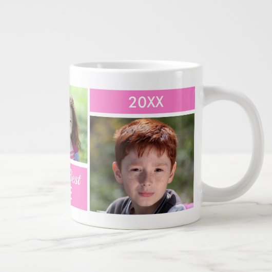 Die beste Bubbe-Foto Collage Riesenkaffee-Tasse de Jumbo-Tasse (Rechts)