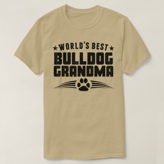 Die beste Bulldogin-Oma der Welt T-Shirt (Design vorne)