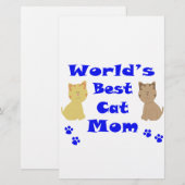 Die beste Cat-Mama der Welt Briefpapier (Vorne/Hinten)