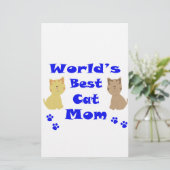 Die beste Cat-Mama der Welt Briefpapier (Stehend Vorderseite)