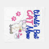 Die beste Cat-Mama der Welt Fleecedecke (Vorderseite (Horizontal))