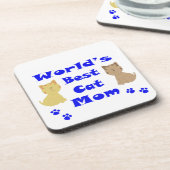 Die beste Cat-Mama der Welt Getränkeuntersetzer (Linke Seite)
