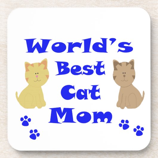 Die beste Cat-Mama der Welt Getränkeuntersetzer (Vorderseite)