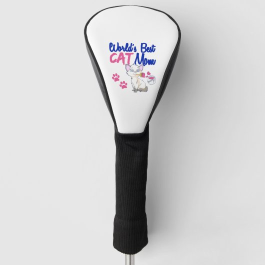 Die beste Cat-Mama der Welt Golf Headcover (Vorderseite)