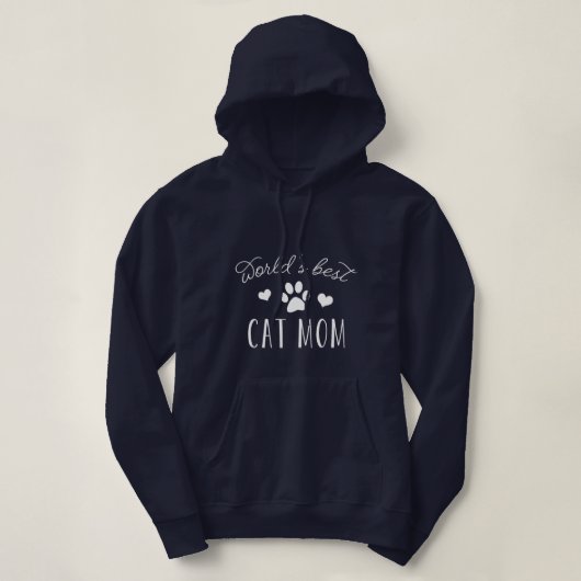 Die beste Cat-Mama der Welt Hoodie (Design vorne)