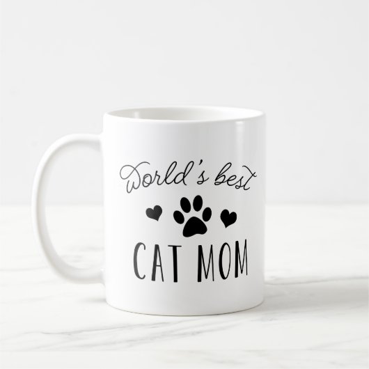 Die beste Cat-Mama der Welt Kaffeetasse (Links)