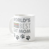 Die beste Cat-Mama der Welt Kaffeetasse (Vorderseite Links)