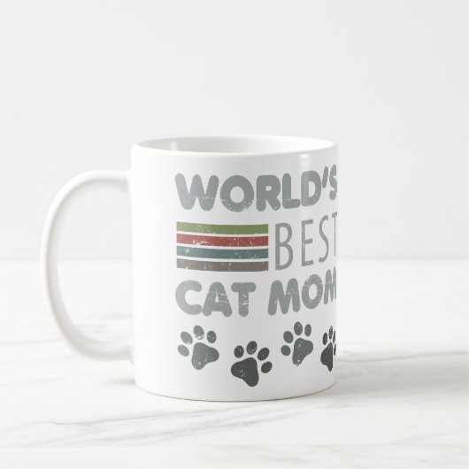 Die beste Cat-Mama der Welt Kaffeetasse (Links)