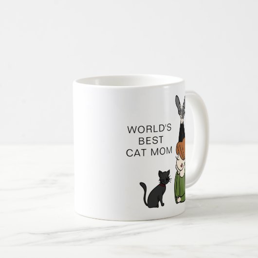 Die beste Cat-Mama der Welt Kaffeetasse (VorderseiteRechts)