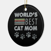 Die beste Cat-Mama der Welt Keramik Ornament (Links)