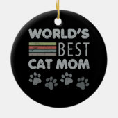 Die beste Cat-Mama der Welt Keramik Ornament (Hinten)