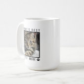 Die beste Cat-Mama der Welt mit dem Foto Ihrer Kat Kaffeetasse (Vorderseite Links)