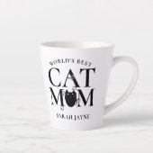 Die beste Cat-Mama der Welt Niedlich Personalisier Milchtasse (Rechts)