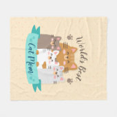 Die beste Cat-Mama der Welt - Niedliche Kätzchen Fleecedecke (Vorderseite (Horizontal))