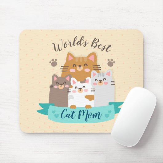 Die beste Cat-Mama der Welt - Niedliche Kätzchen Mousepad (Mit Mouse)