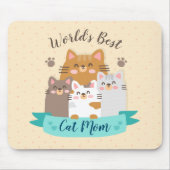Die beste Cat-Mama der Welt - Niedliche Kätzchen Mousepad (Vorne)