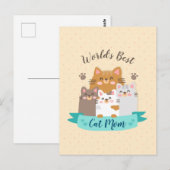 Die beste Cat-Mama der Welt - Niedliche Kätzchen Postkarte (Vorne/Hinten)