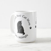 Die beste Cat-Mama der Welt personalisieren die Ka Kaffeetasse (Vorderseite Links)