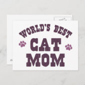 Die beste Cat-Mama der Welt Postkarte (Vorne/Hinten)