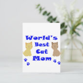 Die beste Cat-Mama der Welt Postkarte (Stehend Vorderseite)