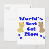 Die beste Cat-Mama der Welt Postkarte (Vorne/Hinten)