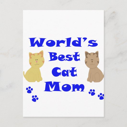 Die beste Cat-Mama der Welt Postkarte (Vorderseite)