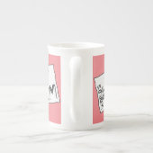 Die beste Cat-Mama der Welt rosa mit geschraubtem  Porzellantasse (Rückseite)