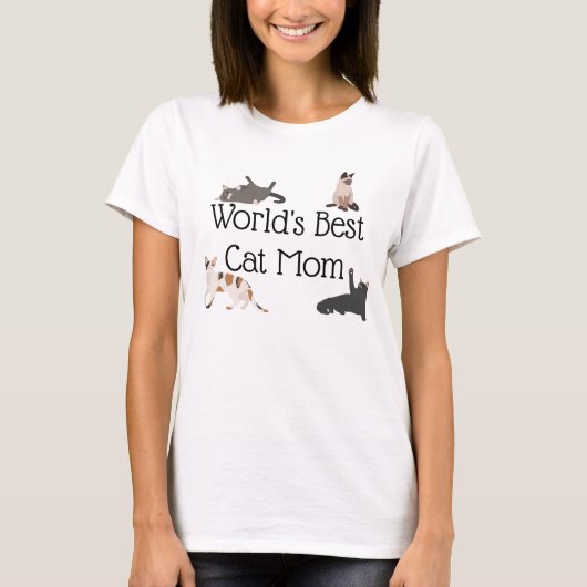 Die beste Cat-Mama der Welt T-Shirt (Vorderseite)