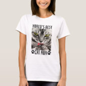 Die beste Cat-Mama der Welt T-Shirt (Vorderseite)