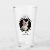 Die beste Cat Mama Drucke Pet Foto Name Glas (Vorderseite)