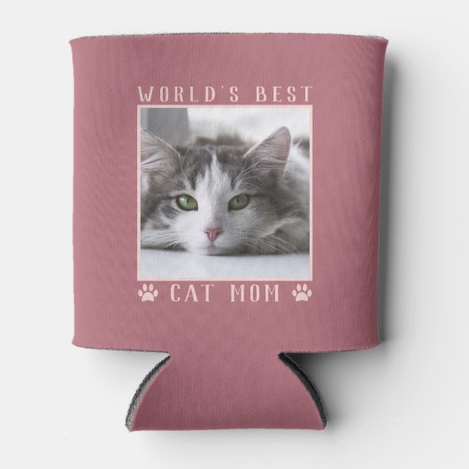 Die beste Cat Mama Paw Prints Foto Rose Gold Dosenkühler (Vorderseite)