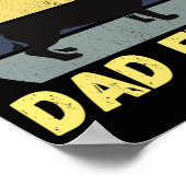 Die beste Dackel Papa je lustig Poster (Ecke)