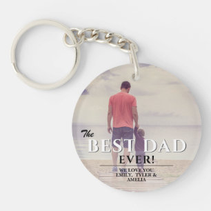 Die beste Dad jemals Typografie Vatertag Foto Schlüsselanhänger