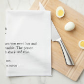 Die beste Ehefrau der Welt als Schwarz-Weiß-Spaß Geschirrtuch (Viertel Falte)