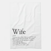 Die beste Ehefrau der Welt als Schwarz-Weiß-Spaß Geschirrtuch (Vertikal)