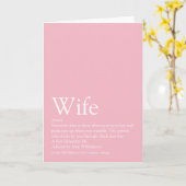 Die beste Ehefrau der Welt - Girly Pink Karte (Gelbe Blume)