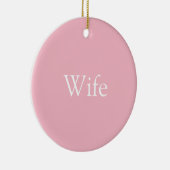 Die beste Ehefrau der Welt - Girly Pink Keramik Ornament (Rechts)