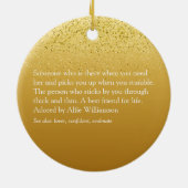 Die beste Ehefrau der Welt - Gold Glitzer Glam Fun Keramik Ornament (Hinten)