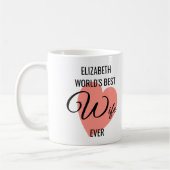 Die beste Ehefrau der Welt je Personalisiertes Fot Kaffeetasse (Links)