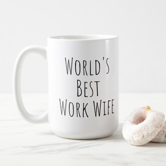 Die beste Ehefrau für Arbeit Kaffeetasse (Mit Donut)