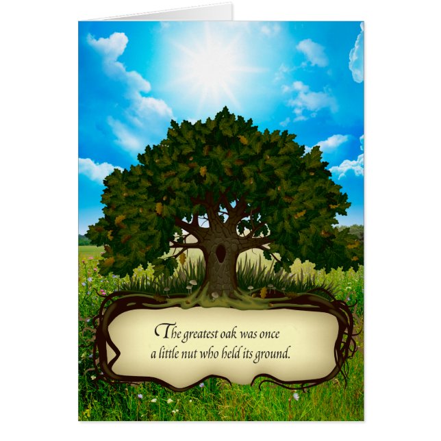 Die beste Eiche war einst ein kleiner Nuss, der... (Vorne)