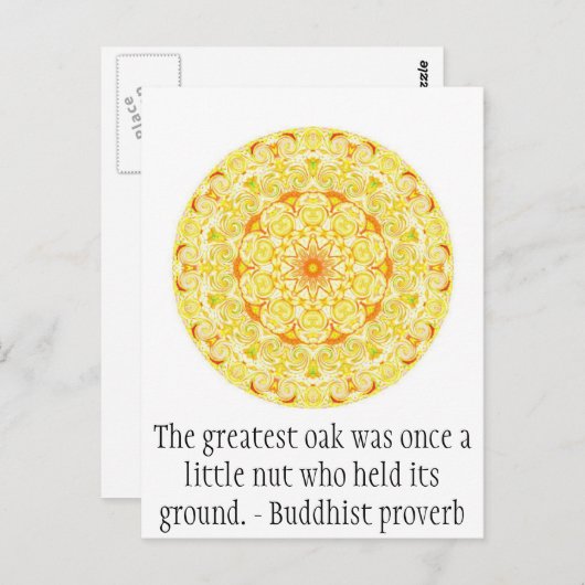 Die beste Eiche war einst ein kleiner Nuss, der... Postkarte (Vorne/Hinten)