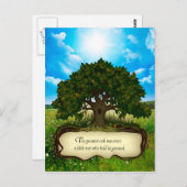 Die beste Eiche war einst eine Nuss, die... Postkarte (Vorne/Hinten)